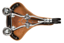 Load image into Gallery viewer, Brooks B135 Unisex Saddle Honey with black and chrome double springs
